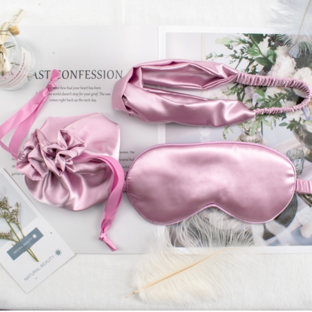 Satin Travel Eye Mask Kit / Travel Kit - Picture 3 of 3